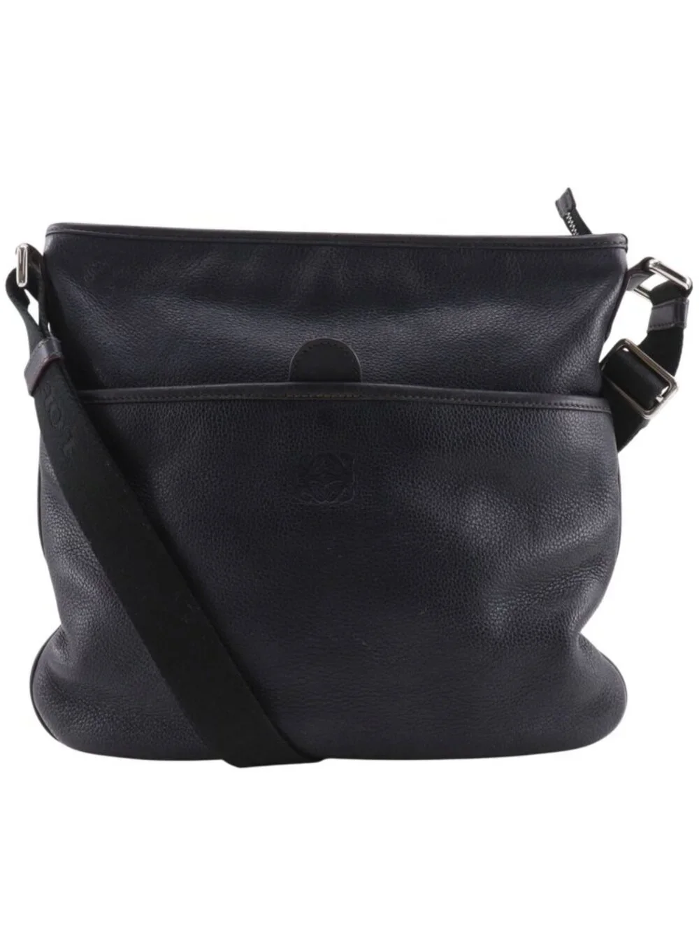 Loewe Anagram Leather Black Shoulder Bag